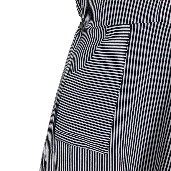 VTG 1950s-60s Seersucker Style Dress by Monteau of Los Angeles Blue & White S - Picture 8 of 13